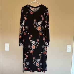 Floral Black Dress